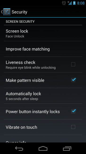 Face Unlock becomes smarter in Jelly Bean: asks you to blink for the camera