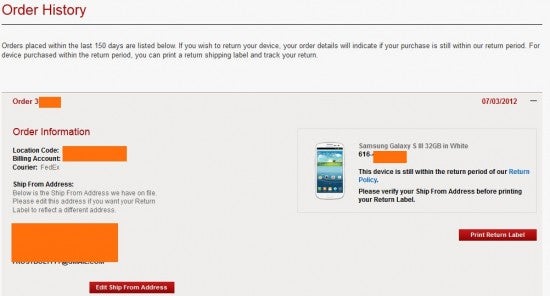 Verizon customers are getting word of the impending arrival of their pre-ordered Samsung Galaxy S III - Verizon shipping Samsung Galaxy S III pre-orders