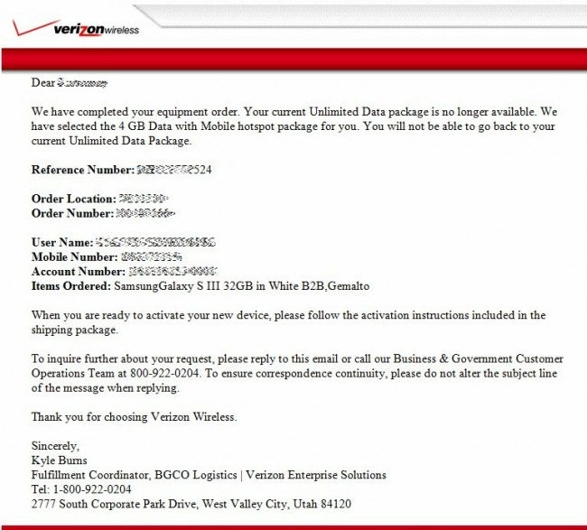 Some Verizon customers incorrectly lost their unlimited data plan and were assigned a tiered data plan instead - If your Verizon unlimited plan was incorrectly changed, Verizon will allow you to get it back
