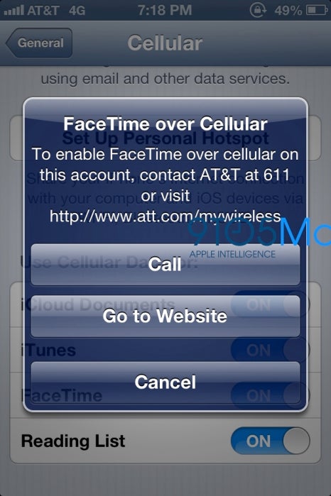 AT&T might charge for FaceTime over Cellular