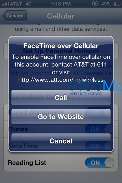 AT&T might charge for FaceTime over Cellular