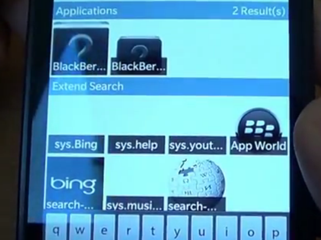 Universal Search on the BlackBerry 10 Dev Alpha phone - BlackBerry 10 to offer a Siri-esque virtual voice activated personal assistant?