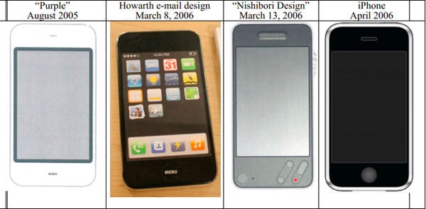 Apple counterstrikes with a 2005 &quot;Purple&quot; phone prototype, moves to dismiss the Sony-Jony design as evidence