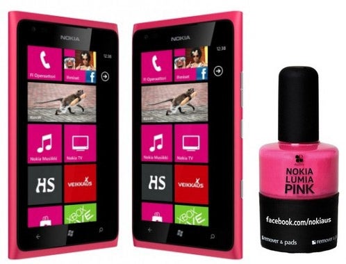 Nokia bundles pink Lumia 900 with same-color nail polish