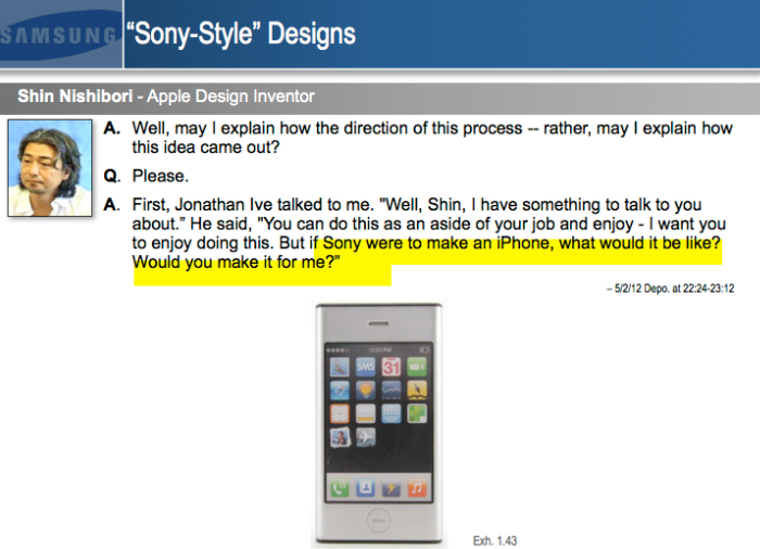 Part of the excluded slideshow that Samsung leaked to the media - Judge denies Apple request to punish Samsung for leaking evidence; warns against more &quot;theatrics&quot;