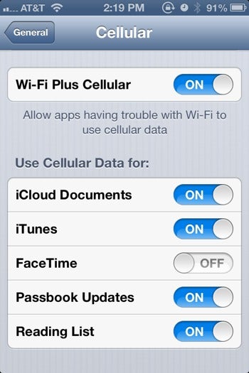iOS 6, beta 4 features a setting for Wi-Fi Plus Cellular - iOS 6 beta adds 'Wi-Fi plus Cellular' setting to ensure reliable network connection for apps