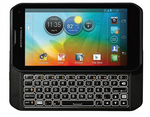 The keyboard on the Motorola PHOTON Q 4G LTE is similar to the one on the Motorola DROID 4 - Pre-orders start today online for Motorola PHOTON Q 4G LTE, priced on contract for $199.99 from Sprint