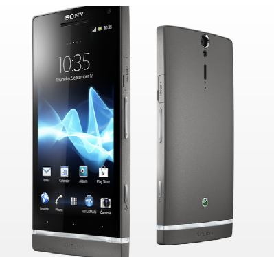 The dark silver version of the Sony Xperia S - Sony shows off its new dark silver edition of the Sony Xperia S