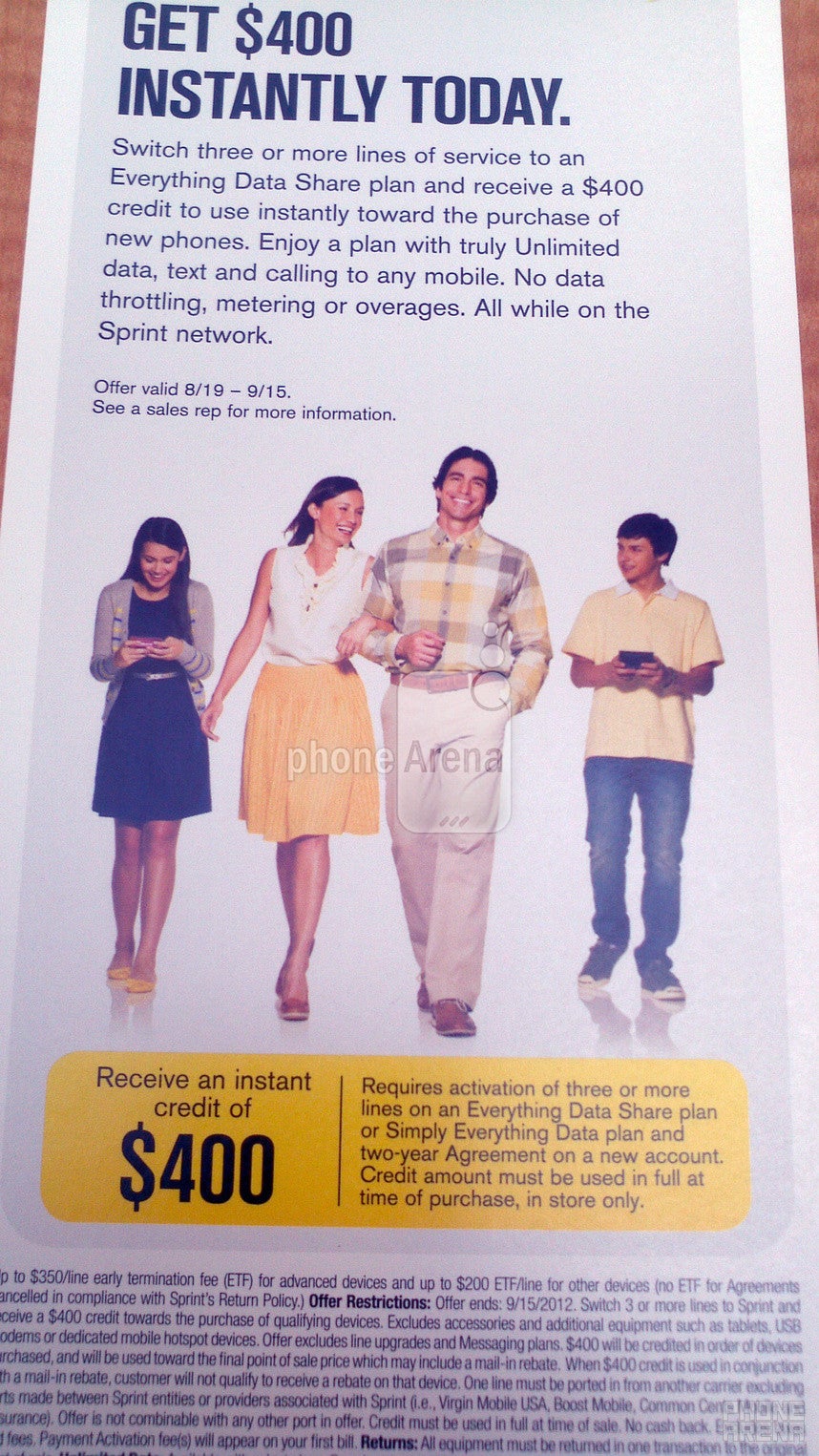 Sprint promo gets you $400 store credit, a tap on the back for switching from another carrier