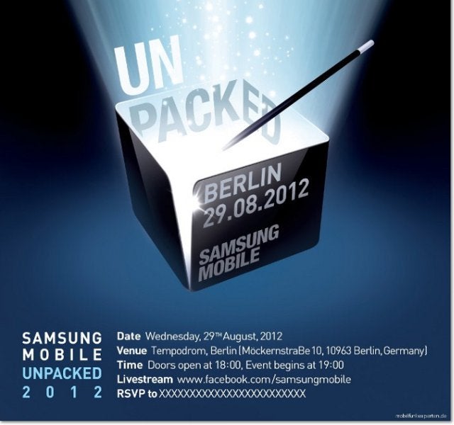 The Samsung GALAXY Note II should be introduced at this event - Samsung Unpacked teaser for August 29th event shows S-Pen, Samsung GALAXY Note II