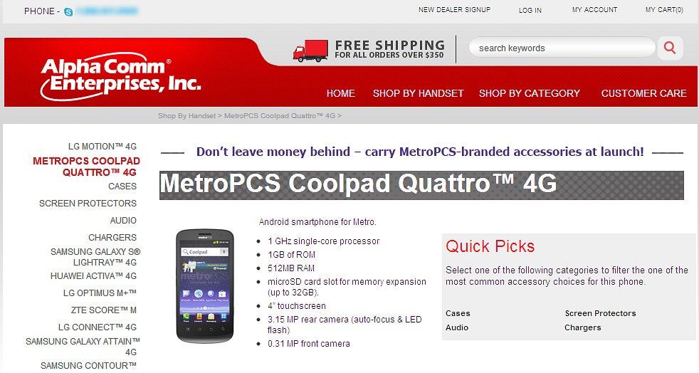 Coolpad Quattro 4G is an upcoming Android mid-range smartphone for MetroPCS