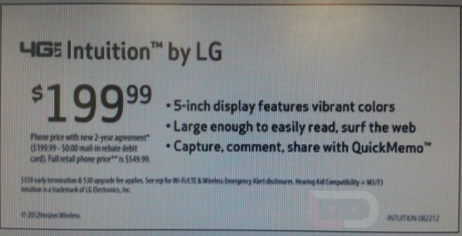 Verizon&#039;s version of the LG Optimus Vu to be named &quot;Intuition&quot;