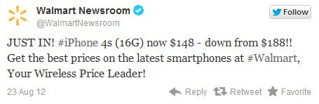 Walmart slashes 16GB iPhone 4S price to $148 at some stores
