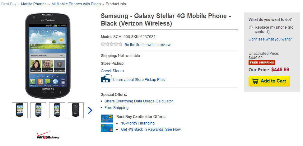 The Samsung Galaxy Stellar is now available from Best Buy Mobile with no contract - Samsung Galaxy Stellar available at Best Buy Mobile; what&#039;s the Starter mode?