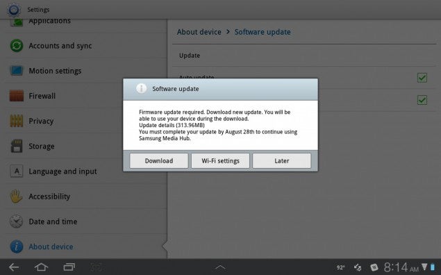 The Wi-Fi only version of the Samsung GALAXY Tab 8.9 is receiving the Android 4.0 update - Wi-Fi only version of the Samsung GALAXY Tab 8.9 gets updated to Android 4.0