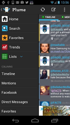 Plume for Twitter tweaks its UI for 7" tablets