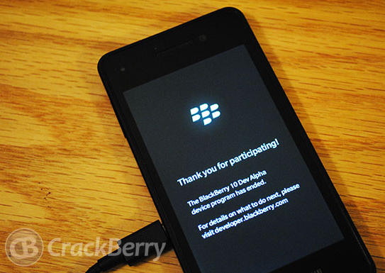 The BlackBerry 10 Dev Alpha phone - BlackBerry 10 Dev Alpha phone&#039;s self-timer has gone off