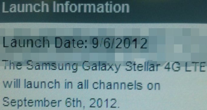 Samsung Galaxy Stellar 4G LTE coming to Verizon on September 6th