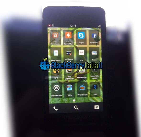 Screenshot allegedly of BlackBerry 10 OS - Leaked screenshots show BlackBerry 10 OS photographed for posterity