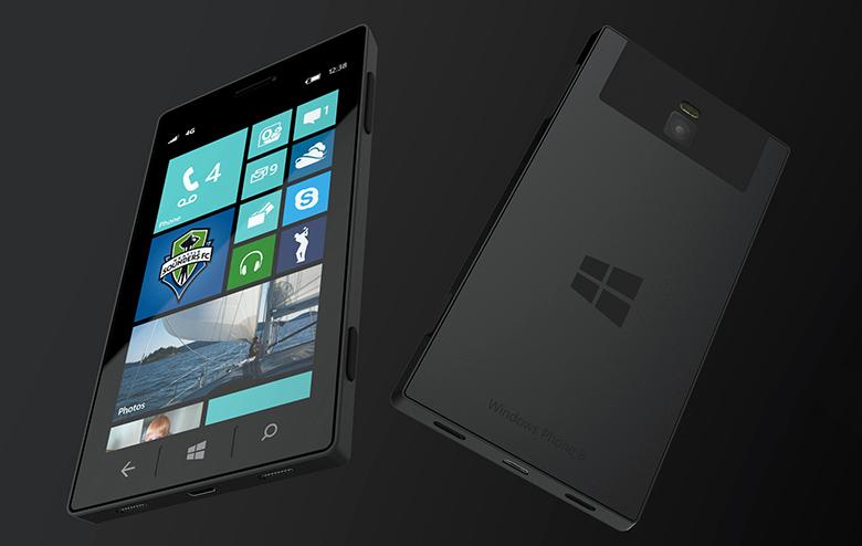 A fan-made render of a possible future Microsoft Surface Phone. - Microsoft Surface Phone name pops up on benchmarks, shown running Windows Phone 8