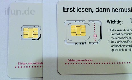 Nano SIM card, supposedly for the new iPhone - iPhone 5 Nano SIM card photographed in Europe