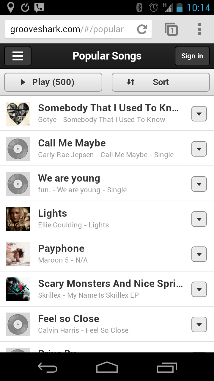 Grooveshark tired of Play-ing games, launches HTML5 site