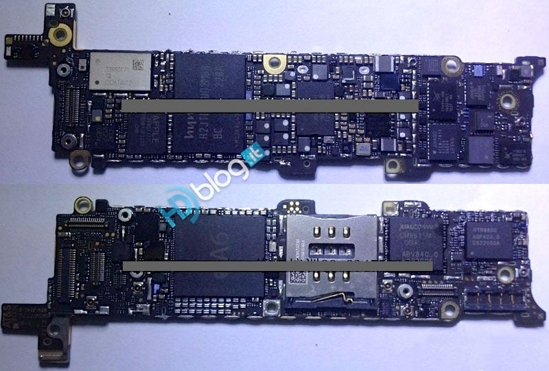 iPhone 5 circuit board pictured, A6 processor, LTE radio exposed