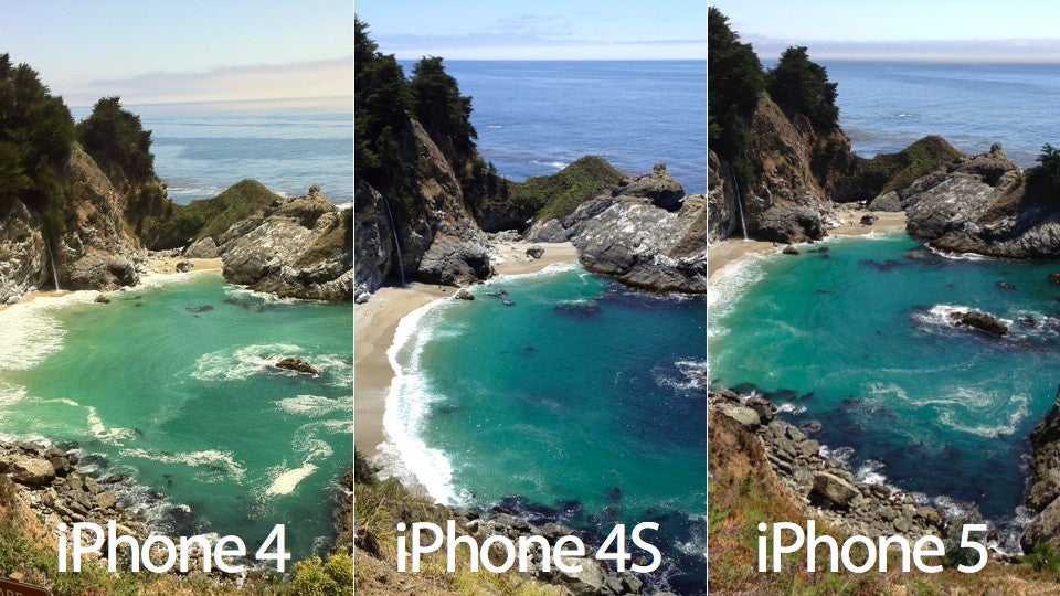 Picture of Big Sur taken with the iPhone 5 and an iPhone 4S analyzed, there might be a bigger sensor now