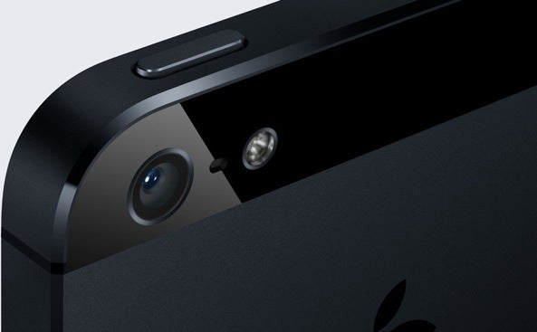 The third mic on the iPhone 5 is between the camera lens and the LED flash on the back - Apple iPhone 5 has three microphones and HD voice support, what&#039;s in it for you