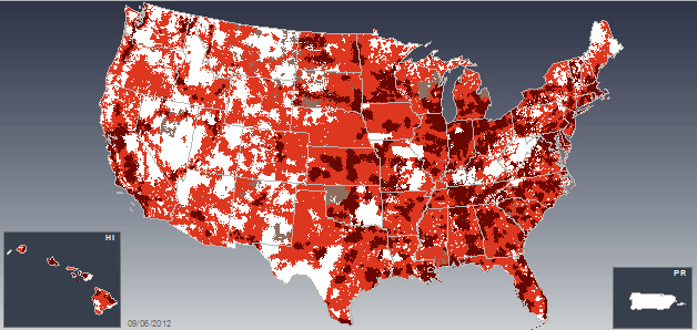  Verizon&#039;s coverage map - Sprint, Verizon and AT&amp;T add to their LTE footprints in time for the Apple iPhone 5 launch