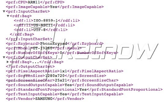 User Agent Profile for the Samsung GT-i9260 - User Agent Profile outs the Samsung GALAXY Nexus 2?