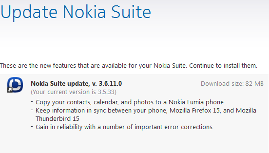 Nokia Suite 3.6 now supports Lumia phones, lets you sync your Microsoft Outlook info