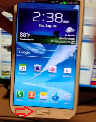 Verizon&#039;s Samsung GALAXY Note II units have a branded home button - Verizon&#039;s version of the Samsung GALAXY Note II to come with locked bootloader?