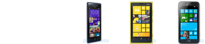 HTC 8X vs Nokia Lumia 920 vs Samsung ATIV S specs comparison