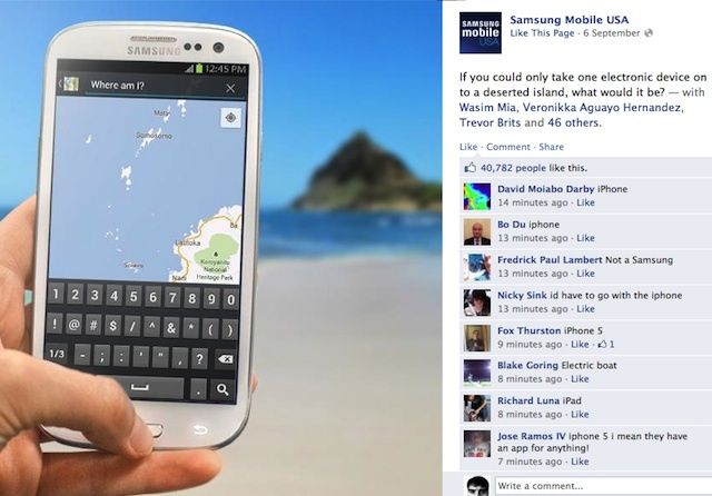 Samsung Facebook campaign goes wrong as users pick iPhone instead of Galaxy S III