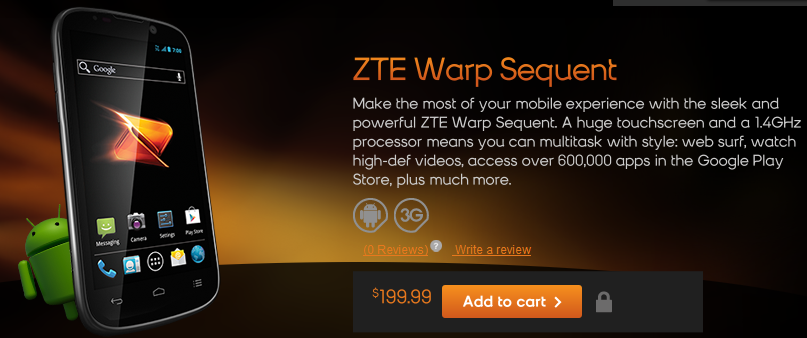 The ZTE Warp Sequent is now available from Boost Mobile - Tweet shows LG Venice for Boost Mobile; ZTE Warp Sequent launches