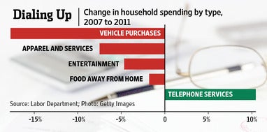 Cell phones chip away at family budgets, turn out a recession proof industry