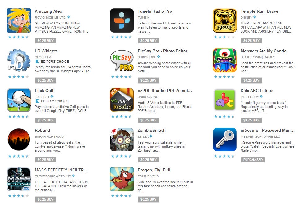 A third round of 25 cent apps hits Google Play