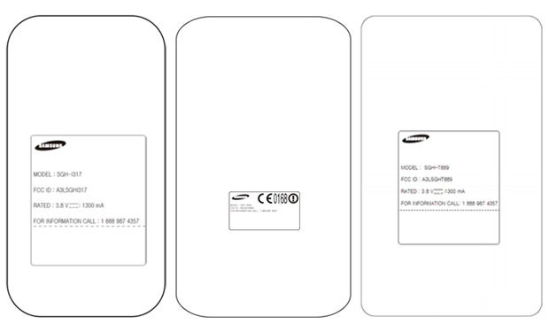 Three variants of the Samsung GALAXY Note II visited the FCC, AT&amp;amp;T, Verizon and T-Mobile from left to right - FCC visits for three Samsung GALAXY Note II variants