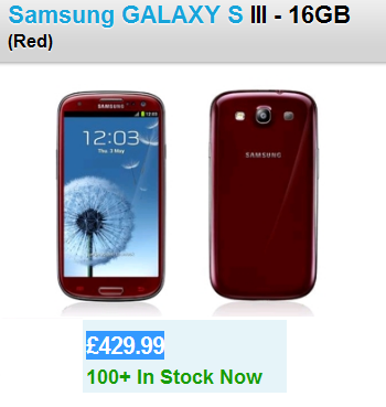 The Samsung Galaxy S III in red is now available in the U.K. - Red Samsung Galaxy S III now available in the U.K.