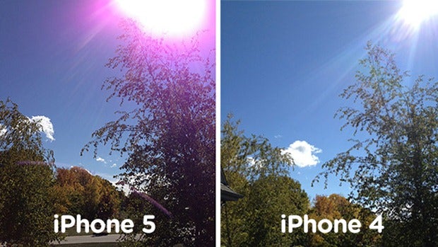 See the difference? - Apple says purple tint on Apple iPhone 5 pictures is the camera's normal behavior