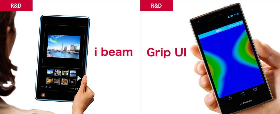 This is the future: NTT DoCoMo demoes the one-handed Grip UI, and the &quot;i beam&quot; eye-operated tablet