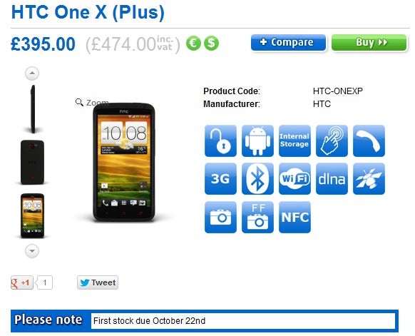 SIM-free HTC One X+ available for pre-order in UK