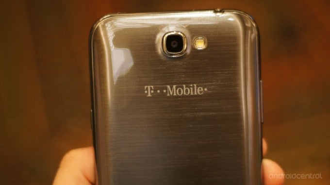 The T-Mobile variant of the Samsung GALAXY Note II, photo courtesy Android Central - T-Mobile officially outs the Samsung GALAXY Note II