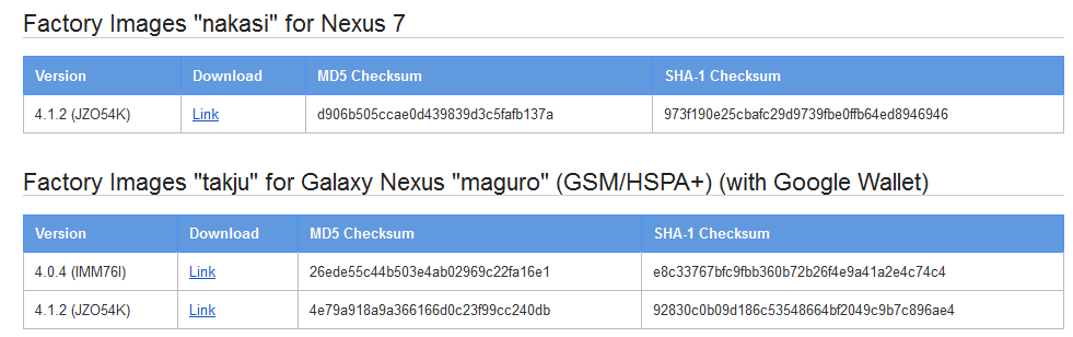 Factory Images for Android 4.1.2 are available for the Google Nexus 7 and a certain variant of the Samsung GALAXY Nexus - Factory Images for Samsung GALAXY Nexus and Google Nexus 7 reveal new Android 4.1.2 build