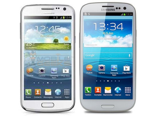 Galaxy Premier (left) and Galaxy S III (right) - Model previously thought to be Galaxy Nexus II turns out to be the Galaxy Premier