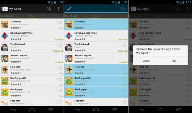 Google Play updated to allow removal of apps on &quot;All&quot; list