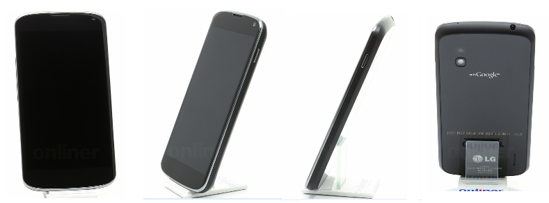 Four sides of the LG Nexus 4 - See the LG Nexus 4 in 360 degrees