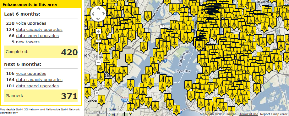 Sprint has some work to do in the Big Apple - 22 more locations to be covered with Sprint&#039;s LTE