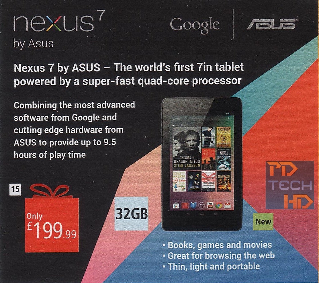 32GB Google Nexus 7 tablet surfaces in the U.K.